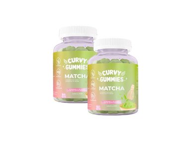 GOMITAS DE MATCHA CURVY GUMMIES 60 UNIDADES 2 POTES
