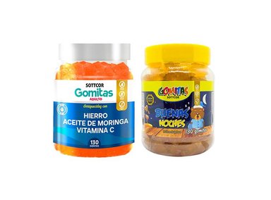 GOMITAS ADULTO HIERRO + GOMITAS BUENAS NOCHES PARA NIÑOS