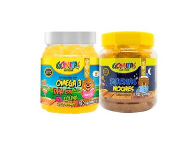 GOMITAS NIÑOS OMEGA + GOMITAS BUENAS NOCHES NIÑOS
