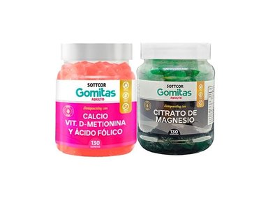 GOMITAS ADULTO CALCIO + GOMITAS CITRATO DE MAGNESIO ADULTO