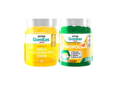 GOMITAS OMEGA 3 + GOMITAS DE PROPOLIO ADULTO