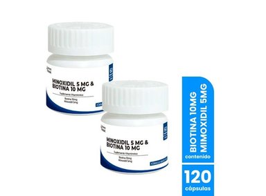MINOXIDIL 5MG Y BIOTINA 10MG 60CAPSULAS DERMO SUMAK 2 UNI