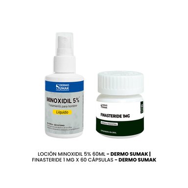 DÚO MINOXIDIL 5MG + FINASTERIDE 1MG 60CAP DERMOSUMAK