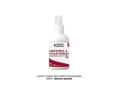 LOCIÓN MINOXIDIL 5% Y DUTASTERIDE 0.5% 60ML DERMO SUMAK - 2