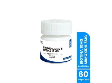 MINOXIDIL 5MG Y BIOTINA 10MG 60CAPSULAS DERMO SUMAK