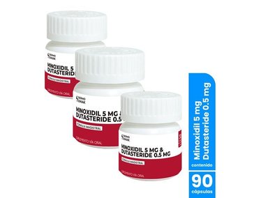 MINOXIDIL 5MG Y DUTASTERIDE 0,5 MG 30CAPS DERMOSUMAK 3 UND