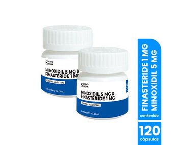 MINOXIDIL 5MG Y FINASTERIDE 1MG 60 CAPS DERMO SUMAK 2 UND