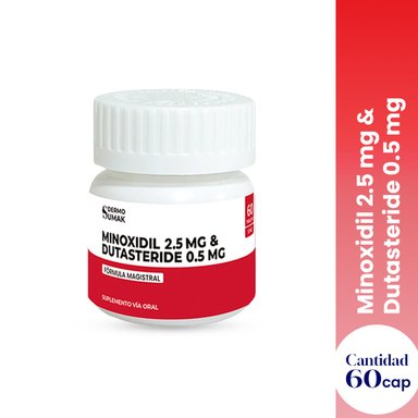 MINOXIDIL 2.5 MG Y DUTASTERIDE 0,5 MG 60 CAPS DERMO SUMAK - 1