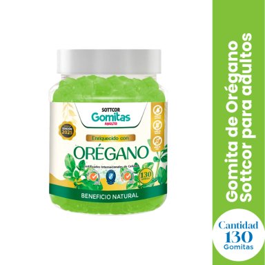GOMITAS ADULTO OREGANO 130 GOMITAS SOTTCOR