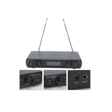 MICRÓFONO XY-V2-P DUAL INALÁMBRICO PROFESIONAL 2 CANALES
