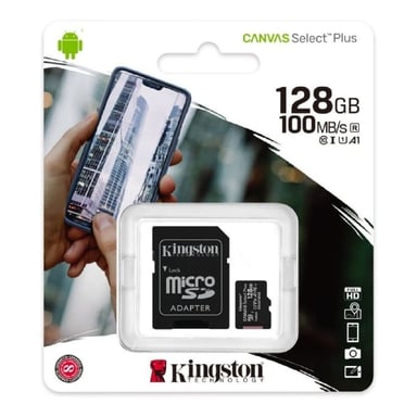 MEMORIA 128GB KINGSTON MICROSD CLASE 10 100 MB/S - 2