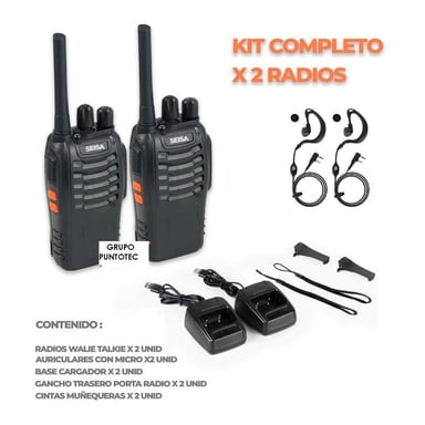 PACK 2 WALKIE TALKIES SEISA ST-B888S PORTATIL TRANSMISOR RECEPTOR - 2