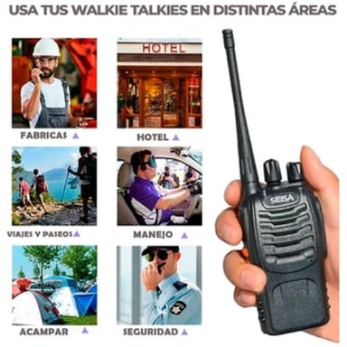 PACK 2 WALKIE TALKIES SEISA ST-B888S PORTATIL TRANSMISOR RECEPTOR - 4