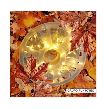 CADENA DE LUZ LED-400 FOCOS- 50 METROS DECORACIÓN NAVIDEÑA LUZ AMBAR