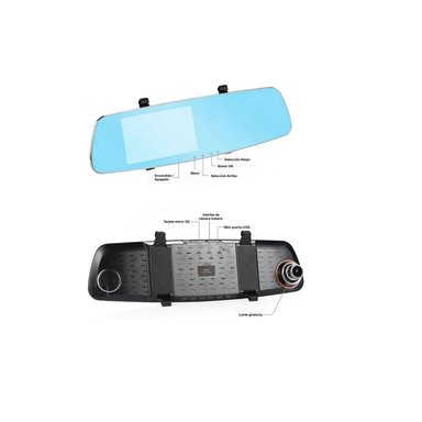 ESPEJO RETROVISOR DVR CD-D3 CON CÁMARA DOBLE VISIÓN - 4
