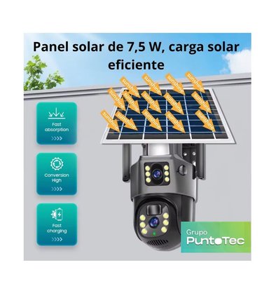 CÁMARA LANTUN VCS09 1080MPX SEGURIDAD DOBLE LENTE CON PANEL SOLAR - 2