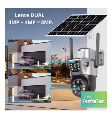 CÁMARA LANTUN VCS09 1080MPX SEGURIDAD DOBLE LENTE CON PANEL SOLAR - 3