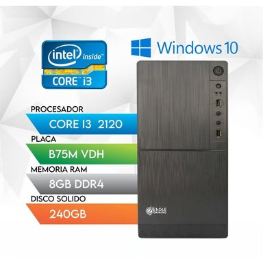 COMPUTADORA INTEL INTEL CORE I3 8GB ESCRITORIO CORE I3 2120 - SSD 240GB - 1