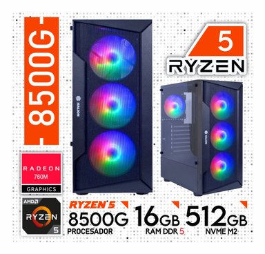 COMPUTADORA PC GAMER RYZEN 5 8500G- RAM 16GB -SSD 512GB -RADEON 740M - 1