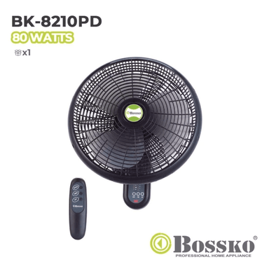 VENTILADOR DE PARED BOSSKO BK-8210PD 80 WATTS CONTROL REMOTO