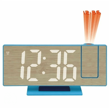 RELOJ DIGITAL DE ESCRITORIO CON PROYECCIÓN TEMPERATURA Y HUMEDAD
