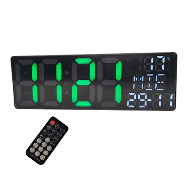RELOJ DE PARED DIGITAL GRANDE CON ILUMINACIÓN RGB Y CONTROL REMOTO