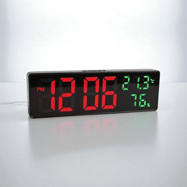 RELOJ DIGITAL DESPERTADOR ALARMA LED TEMPERATURA Y HUMEDAD