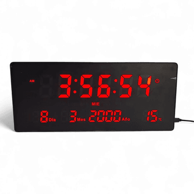 RELOJ DIGITAL DE PARED ALARMA CALENDARIO Y TEMPERATURA