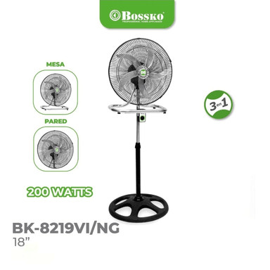 VENTILADOR BOSSKO 3 EN 1 DE 18”  200W ALTA POTENCIA