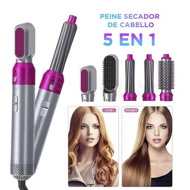PEINE CEPILLO 5 EN 1 SECADOR MULTIUSO PARA CABELLO Y ALISA ANTI FRIZZ