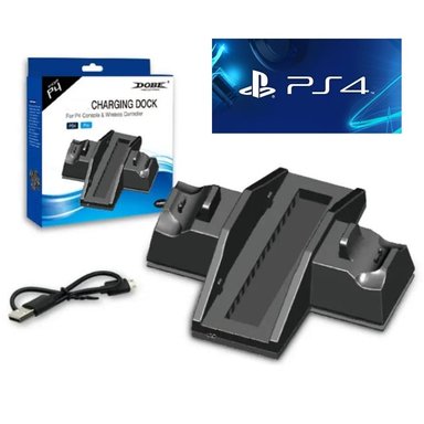 BASE DE CARGA HB-P4002B DOBLE SOPORTE CONSOLA Y COOLER PARA PLAYSTATION 4 PS4 - 1