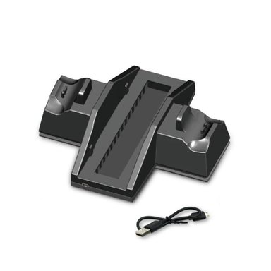 BASE DE CARGA HB-P4002B DOBLE SOPORTE CONSOLA Y COOLER PARA PLAYSTATION 4 PS4 - 3