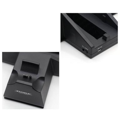 BASE DE CARGA HB-P4002B DOBLE SOPORTE CONSOLA Y COOLER PARA PLAYSTATION 4 PS4 - 6