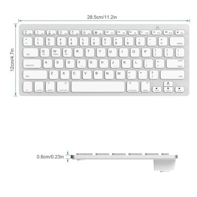 TECLADO INALÁMBRICO SEISA BK-3001 BLANCO USB 2.4 GHZ WINDOWS Y MACBOOK - 3