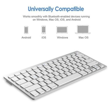 TECLADO INALÁMBRICO SEISA BK-3001 BLANCO USB 2.4 GHZ WINDOWS Y MACBOOK - 5
