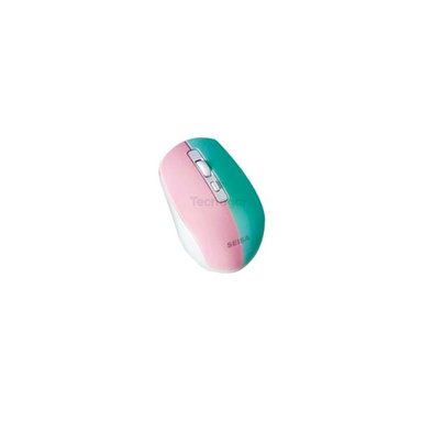 KIT TECLADO INALÁMBRICO SEISA DN-C400 Y MOUSE ROSADO MULTICOLOR PC - 3