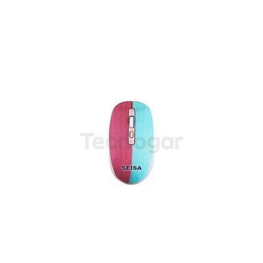 KIT TECLADO INALÁMBRICO SEISA DN-C400 Y MOUSE ROSADO MULTICOLOR PC - 5