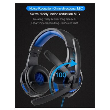 AUDÍFONOS GAMER RGB CON CANCELACIÓN DE RUIDO PARA PC PS4 LAPTOP XBOX - 6