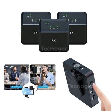 MICRÓFONOS SEISA SX9 INALÁMBRICOS DOBLE TIPO C CON RETORNO AUDIO 3.5 MM