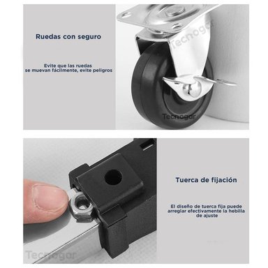 SOPORTE PARA ELECTRODOMÉSTICOS MULTIUSO BASE RACK REGULABLE CON RUEDAS - 6