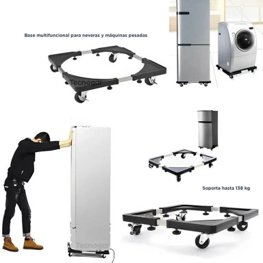 SOPORTE PARA ELECTRODOMÉSTICOS MULTIUSO BASE RACK REGULABLE CON RUEDAS