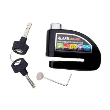 CANDADO DE DISCO ANTIRROBO PARA MOTOS CON ALARMA 110 DB - 2