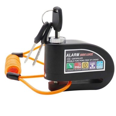 CANDADO DE DISCO ANTIRROBO PARA MOTOS CON ALARMA 110 DB - 3