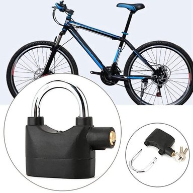 CANDADO CON ALARMA ANTIRROBO PARA MOTO SCOOTER O BICICLETA