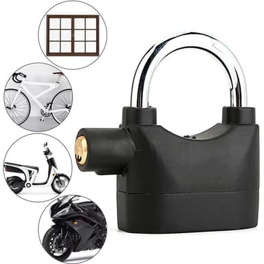 CANDADO CON ALARMA ANTIRROBO PARA MOTO SCOOTER O BICICLETA - 4