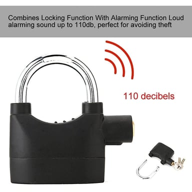 CANDADO CON ALARMA ANTIRROBO PARA MOTO SCOOTER O BICICLETA - 6