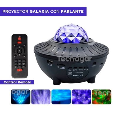 PROYECTOR LED-B45G GALAXIA BLUETOOTH CON LUCES Y CONTROL PARLANTE NOCTURNO