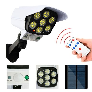 LÁMPARA OEM KL-2178T SOLAR SENSOR MOVIMIENTO FORMA CAMARA SEGURIDAD - 1