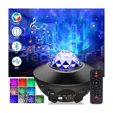 PROYECTOR SEISA LED-B45G GALAXIA CON PARLANTE BLUETOOTH Y LUCES LED RGB PARA FIESTA