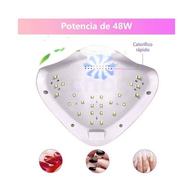 LÁMPARA LED OEM SECADORA DE UÑAS UV 48W PROFESIONAL DE MANO - 5